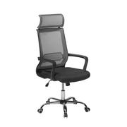 Fotele i krzesła biurowe - Beliani Krzesło biurowe szare regulowana wysokość LEADER - miniaturka - grafika 1
