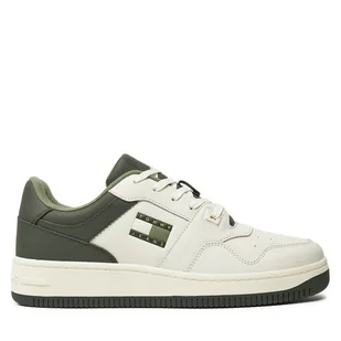 Sneakersy Tommy Jeans Tjm Basket Leather EM0EM01434 Zielony - Sneakersy męskie - miniaturka - grafika 1