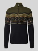 Swetry męskie - Sweter z dzianiny ze stójką - miniaturka - grafika 1