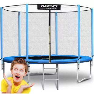 Neo-sport Trampolina ogrodowa 6ft/183cm z siatką zewnętrzną i drabinką - Trampoliny - miniaturka - grafika 1