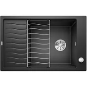 Zlewozmywaki - Blanco ELON XL 8 S Silgranit PuraDur Antracyt odwracalny korek auto. InFino kratka ociekowa 524860 - miniaturka - grafika 1