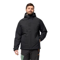 Kurtki i kamizelki sportowe męskie - Męska kurtka hardshellowa Jack Wolfskin TROPOSPHERE INS JKT M black - S - miniaturka - grafika 1