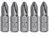 Zestawy narzędziowe - Hogert Bity krzyżowe 25mm S2 PH2 HOGERT HT1S302 5 sztuk HT1S302 - miniaturka - grafika 1