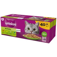 Mokra karma dla kotów - Whiskas Smaki Rybne i Tradycyjne 40 x 100g - miniaturka - grafika 1