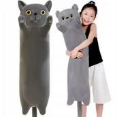Maskotki i pluszaki - Długi Kotek Maskotka Poduszka Pluszak Kot 90cm Xxl - miniaturka - grafika 1