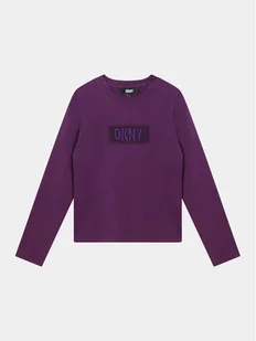 DKNY Bluzka D35T25 S Fioletowy Regular Fit - Bluzki damskie - miniaturka - grafika 1