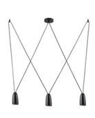 Lampy sufitowe - Maxlight Loftowa LAMPA wisząca SISTEMA P0399 metalowa OPRAWA regulowany ZWIS pająk czarny P0399 - miniaturka - grafika 1