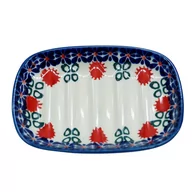 Mydelniczki i dozowniki mydła - Ceramiczna mydelniczka mała Ceramika Bolesławiec - miniaturka - grafika 1