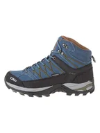 Buty trekkingowe męskie - CMP Skórzane buty trekkingowe "Rigel Mid" w kolorze niebiesko-czarnym - miniaturka - grafika 1