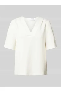 T-shirt z dekoltem w serek model TENNY - Selected Femme - Koszulki i topy damskie - miniaturka - grafika 1
