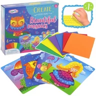 Zabawki kreatywne - NoboKids Kreatywna Wyklejanka Piankowa Mozaika Sowa Kwiatek CH-015829 - miniaturka - grafika 1
