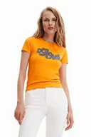 Koszulki i topy damskie - Desigual T-shirt damski, pomarańczowy, XS - miniaturka - grafika 1