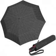 Parasole - KNIRPS T.200 2FOLD BLACK - elegancki damski parasol w pełni automatyczny - miniaturka - grafika 1