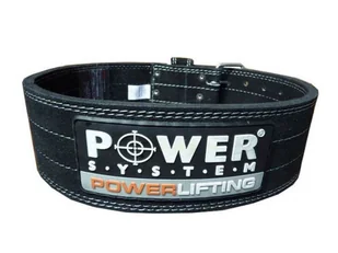 POWER-SYSTEM PAS POWERLIFTING BELT-BLACK-L - Pasy kulturystyczne - miniaturka - grafika 1