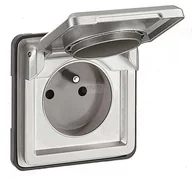Gniazdka elektryczne - Legrand SOLIROC Gniazdo pojedyncze z/u 16A 250V z klapka IP55 077831 077831 - miniaturka - grafika 1