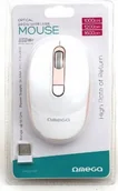 Myszki - Omega OM220WP WIRELESS 1000/1200/1600 DPI WHITE-PINK [45861] - miniaturka - grafika 1