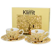 Filiżanki - Zestaw 2 filiżanek espresso Klimt Ecru Tree Of Life 90 ml - miniaturka - grafika 1