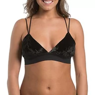 Biustonosze - MAGIC Bodyfashion Bezszwowy biustonosz do biustonosza typu spaghetti, Black Velvet, L - miniaturka - grafika 1