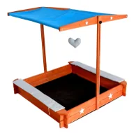 Place zabaw - Niebieska piaskownica z daszkiem i ławeczkami M3-R73 - miniaturka - grafika 1