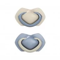Smoczki uspokajające - canpol Babies Zestaw smoczków uspokajających silikonowych symetrycznych Pure Color 6-18 m, niebieski - miniaturka - grafika 1
