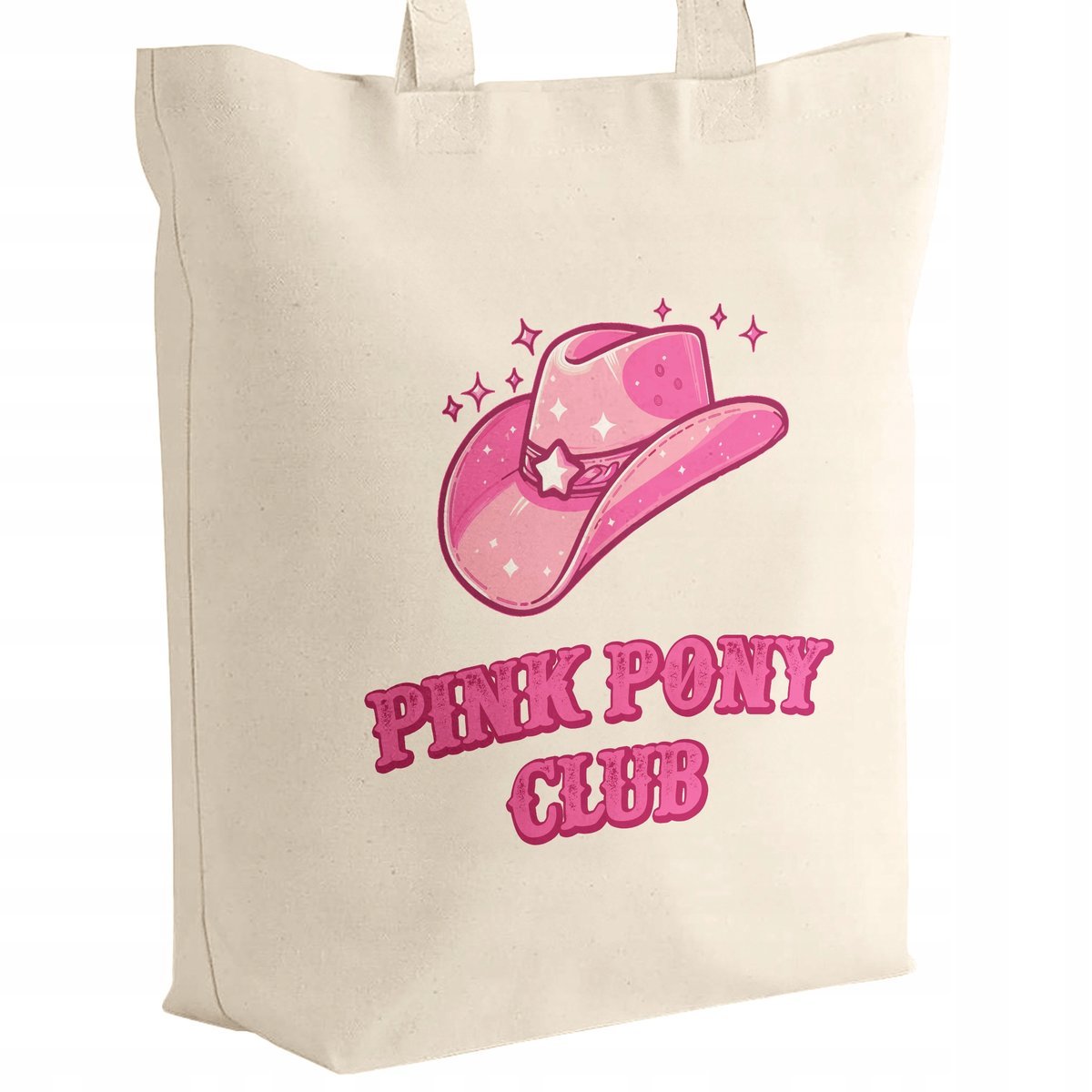 Torba bawełniana z dnem na zakupy 42x38 Chappell Roan Pink Pony Club