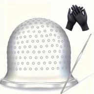 Pozostałe akcesoria fryzjerskie - TEMU Kapelusz do kolorowania włosów z haczykiem, styl włosów normalny, narzędzia i akcesoria do kolorowania włosów, kapelusz do kolorowania włosów z - miniaturka - grafika 1