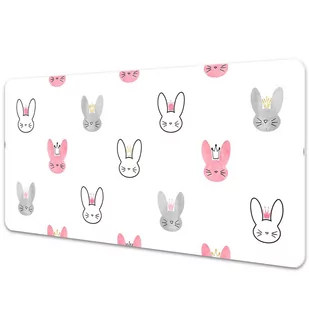 Podkładka na biurko Króliki w koronach 90x45 cm - Podkładki na biurko - miniaturka - grafika 1