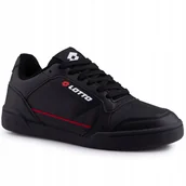 Buty sportowe męskie - Buty męskie sportowe Lotto Nandu Black/red - miniaturka - grafika 1