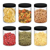 Etykiety do drukarek - Pojemnik Plastikowy Słoik 1L 6 Szt Etykiety - miniaturka - grafika 1