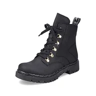 Botki damskie - Rieker Damskie buty sznurowane Y2422, damskie sztyblety, czarny 01, 42 EU - miniaturka - grafika 1