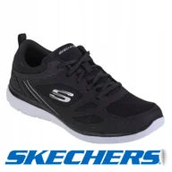 Buty sportowe damskie - Skechers Buty Damskie Sportowe Summits Suited Bardzo Lekkie Czarne 41 - miniaturka - grafika 1
