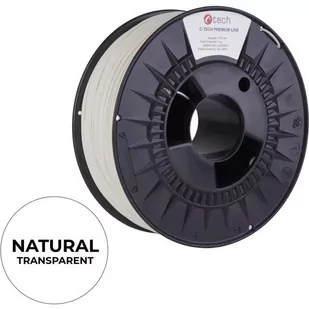 Filament do drukarki 3D C-TECH PREMIUM LINE, PETG, 1,75mm, 1kg, transparent - Filamenty i akcesoria do drukarek 3D - miniaturka - grafika 1