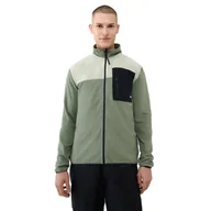 Bluzy męskie - Męski polar rozpinany bez kaptura Quicksilver Aker Full Zip Fleece - zielony - miniaturka - grafika 1