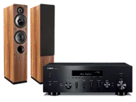 Zestawy stereo - Yamaha R-N600A (czarny) + Tesi 561 (orzech) - miniaturka - grafika 1