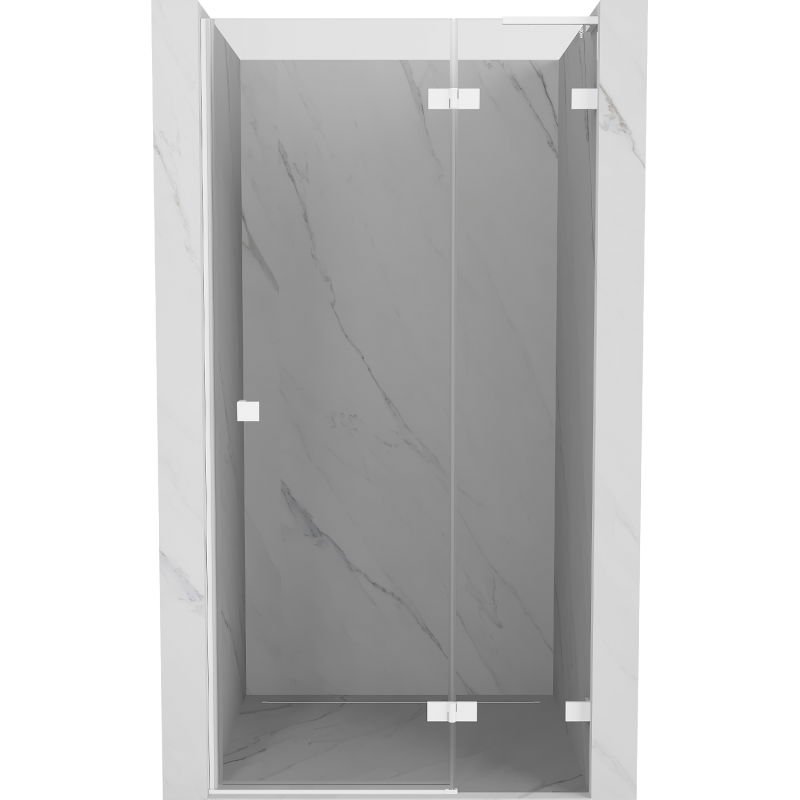 Mexen Lunar L drzwi prysznicowe uchylne prawe 85 cm, transparent, białe - 834L-085-000-20-00-P