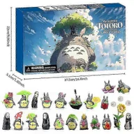 Ozdoby bożonarodzeniowe - Totoro Figures Boże Narodzenie Kalendarz adwentowy 24 dni Xmas Countdown Blind Box Świąteczny prezent niespodzianka - miniaturka - grafika 1