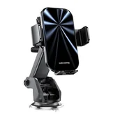 Ładowarki samochodowe - Wk Design Captain Series Aurora bezprzewodowa ładowarka 15W uchwyt samochodowy z regulowanym ramieniem na szybę i deskę rozdzielczą oraz nawiew czarny (WP-U203) WP-U203 - miniaturka - grafika 1