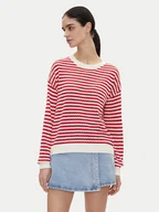 Swetry damskie - Pepe Jeans Sweter Poppy PL702278 Czerwony Regular Fit - miniaturka - grafika 1