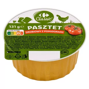 Carrefour Classic Pasztet drobiowy z pomidorami 131 g - Pasztet i przetwory mięsne - miniaturka - grafika 1