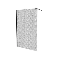 Kabiny prysznicowe - Kabina prysznicowa 80 x 200 cm Walk-in Black Pasy Wellneo - miniaturka - grafika 1
