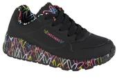 Buty dla dziewczynek - Skechers Uno Lite 314976L-BKMT dziewczęce sneakersy, czarne, rozmiar 35 - miniaturka - grafika 1