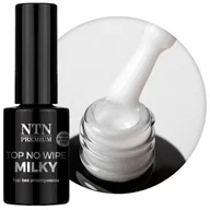 Lakiery hybrydowe - Ntn Premium Lakier Hybrydowy Do Paznokci Top Milky No Wipe 7g White Biały - miniaturka - grafika 1