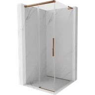 Kabiny prysznicowe - Mexen Rox L kabina prysznicowa rozsuwana 110 x 110 cm, transparent, różowe złoto - 8C2L-110-110-60-00 - miniaturka - grafika 1