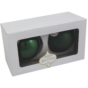 Bombka szklana gładka 10 cm zielony 2 szt. - Bombki - miniaturka - grafika 1