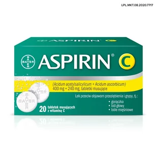 Bayer Aspirin C 20 szt. - Przeziębienie i grypa - miniaturka - grafika 2