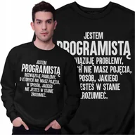 Bluzy męskie - Bluza Dla Programisty Śmieszny Prezent Rozwiązuję Problemy Bluza Męska - miniaturka - grafika 1