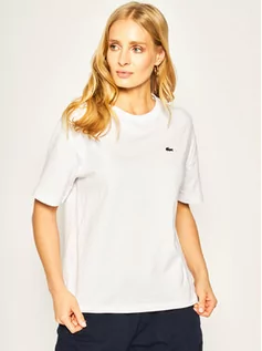 Koszulki i topy damskie - Lacoste T-Shirt TF5441 Biały Boy Fit - grafika 1