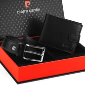 Paski - Pierre Cardin pasek do spodni portfel skórzany męski zestaw prezentowy - miniaturka - grafika 1