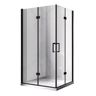 Hydrosan Kabina prysznicowa drzwi składane czarna prostokątna 120x80 KZ12D - Kabiny prysznicowe - miniaturka - grafika 1