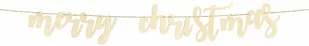 Baner Merry Christmas, drewniany - 87 x 17cm - 1 szt. - Sylwester - miniaturka - grafika 1